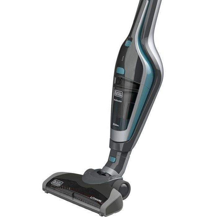 جارو شارژی عصایی بلک اند دکر مدل SVA420B با موتور و باتری قوی 14.4 وات، ظرفیت مخزن 0.5 لیتر، فیلتراسیون 99 درصد ذرات، فن خنککننده موتور و فیوز حرارتی، طراحی ارگونومیک و قابلیت استفاده دوحالت با پایه و تکی