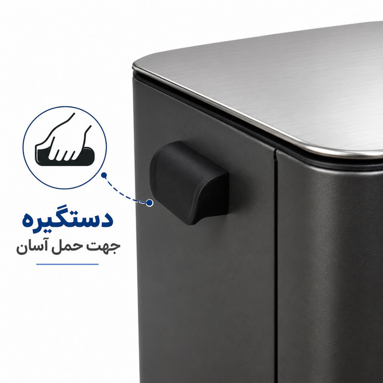 سطل زباله پدالی 20 لیتری نوک مدادی یونیک کد 4305 | ضمانت اصالت کالا | کارتن 2 عددی